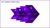 Inventive PPT Arrow Template with Four Nodes Slides