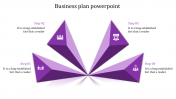Astounding Business Plan PowerPoint with Four Nodes Slides