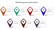 Marketing PowerPoint Slide Template With Seven Node