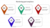 Marketing PPT Template Presentation With Five Node