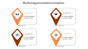 Use Marketing Presentation Template In Orange Color Slide