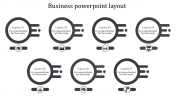 A Seven Noded Business PowerPoint Layout Presentation