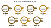 Best Business PowerPoint Layout With Seven Node