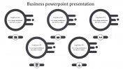 Creative Business PowerPoint Presentation In Grey Color