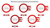 Editable Business PowerPoint Presentation With Five Nodes