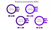 Our Predesigned Business PowerPoint Slides In Purple Color