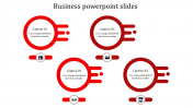 Elegant Business PowerPoint Slides In Red Color Design