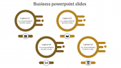 Best Business PowerPoint Slides With Four Nodes Design