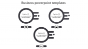 Attractive Business PowerPoint Templates With Three Nodes