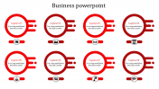 Appealing Business PowerPoint Template With Eight Node