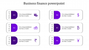 Six Noded Business Finance PowerPoint Template Design