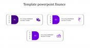 Amazing Template PowerPoint Finance Slide-Purple Color