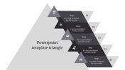Use PowerPoint Template Triangle In Grey Color Model