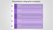 Editable Presentation Infographic Templates In Purple Color