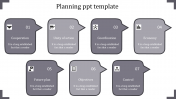Our Predesigned PowerPoint Planning Template-Gray Color