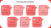 Best PowerPoint Planning Template Presentation-Red Color