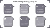 Incredible PowerPoint Planning Template In Grey Color Model