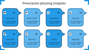 Blue Color PowerPoint Planning Template Slide Presentation