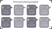 Gray Color PowerPoint Planning Template Slide Presentation