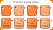 Elegant PowerPoint Planning Template In Orange Color Slide
