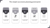 Five Node Succession Planning PowerPoint With Gray Play Button
