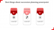 3 Node Succession Planning PowerPoint With Red Play Button