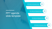 Rounded rectangle model PPT agenda slide template