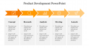 Awesome Product Development PowerPoint with Five Nodes