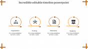 Inventive Editable Timeline PowerPoint with Four Nodes