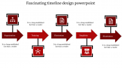 Affordable Timeline Design PowerPoint In Red Color