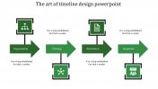 Editable Timeline Design PowerPoint In Green Color