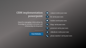 Buy CRM Implementation PowerPoint With Dark Background