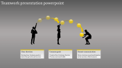 A three noded teamwork presentation powerpoint