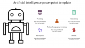 A five noded artificial intelligence powerpoint template