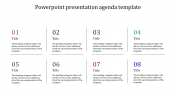PowerPoint Presentation Agenda Template-Eight Node