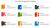 A Nine Noded PowerPoint Agenda Template presentation