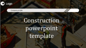 A Zero Noded Construction PowerPoint Template Presentation