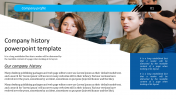 A Three Noded Company History PowerPoint Template