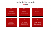 Attractive Content Slide Template Design With Six Node