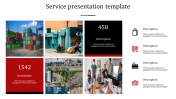 Effective Service Presentation Template With Four Node