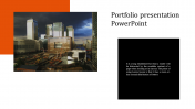 Editable Portfolio Presentation PowerPoint For Industry