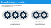 Elegant PowerPoint Gears Template Presentation Design