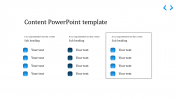 Customized Content PowerPoint Template With Three Node