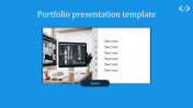 Best Portfolio Presentation Template With Blue Background