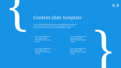 Elegant Content Slide Template Presentation Designs