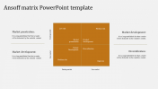 Simple Best Ansoff Matrix PowerPoint Template Presentation