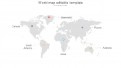 Multicolor World Map Editable Template & Google Slides Themes
