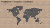 Editable World Map For PowerPoint Presentation Slide