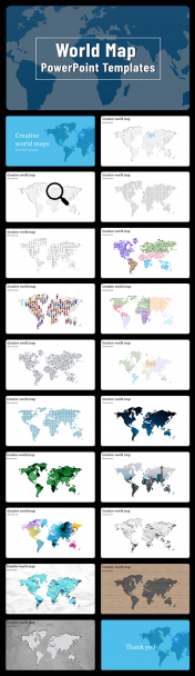  World Map PowerPoints And Google Slides Templates