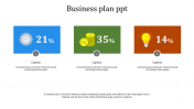 Customized Business Plan PPT Slides With Three Node